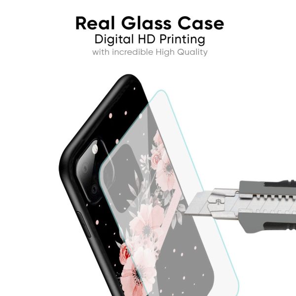 Floral Black Band Glass Case For Samsung Galaxy F23 5G Discount