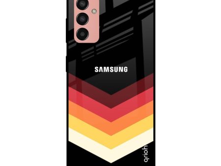 Abstract Arrow Pattern Glass Case For Samsung Galaxy M13 Online Sale