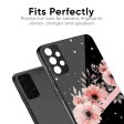 Floral Black Band Glass Case For Samsung Galaxy F23 5G Discount