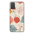 Abstract Faces Glass Case for Poco M3 Fashion