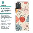 Abstract Faces Glass Case for Poco M3 Fashion