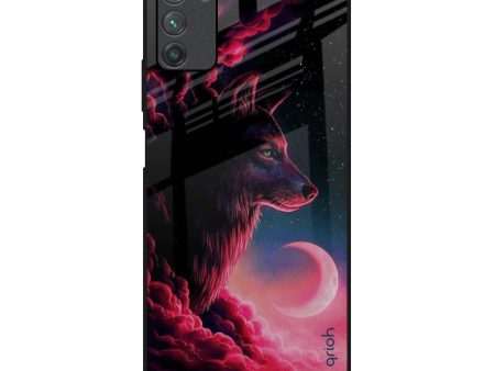 Moon Wolf Glass Case for Poco M3 For Discount