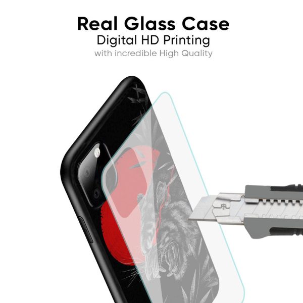 Red Moon Tiger Glass Case for Poco M3 Sale