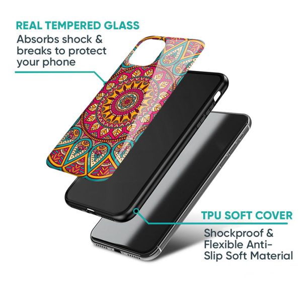 Elegant Mandala Glass Case for Poco M3 Online Hot Sale