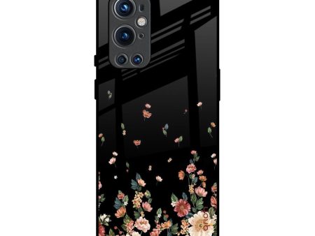 Floating Floral Print Glass Case for OnePlus 9 Pro Discount